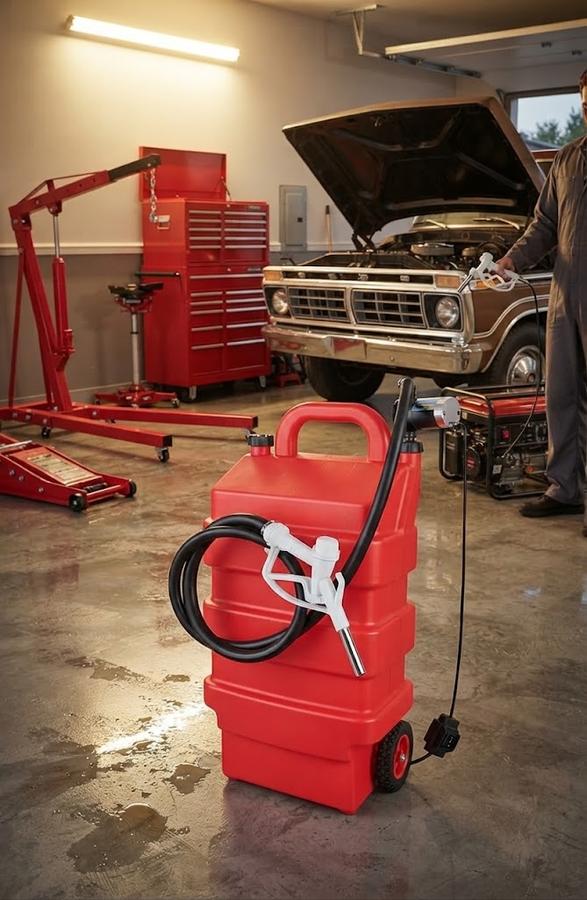16 Gal Portable Fuel Caddy with 12V Electric Pump