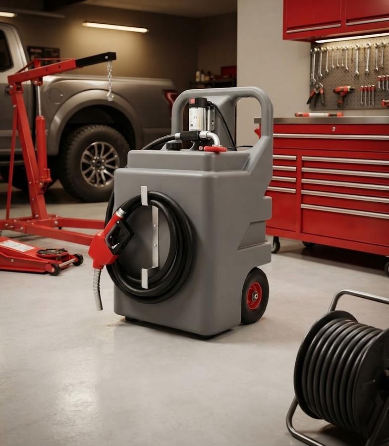 32 Gal Diesel Fuel Transfer Caddy with 12V Pump